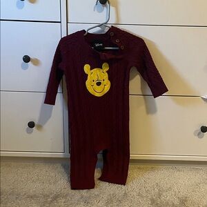 Disney Maroon Winnie the Pooh Kids Coverall